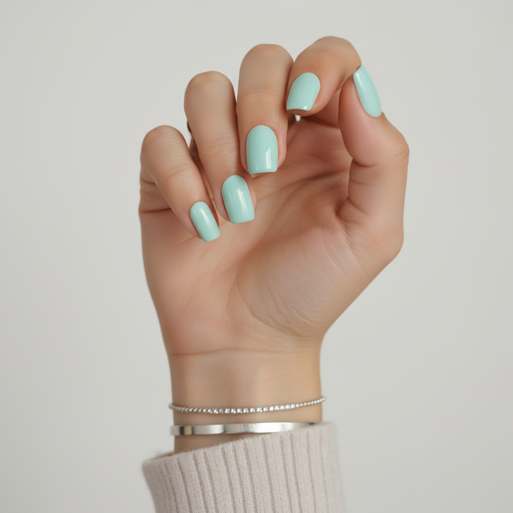 Aqua Short-Medium Length Square Nail Kit