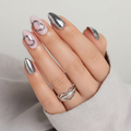 Pink Metallic Chrome <3 Medium Almond Nail Kit